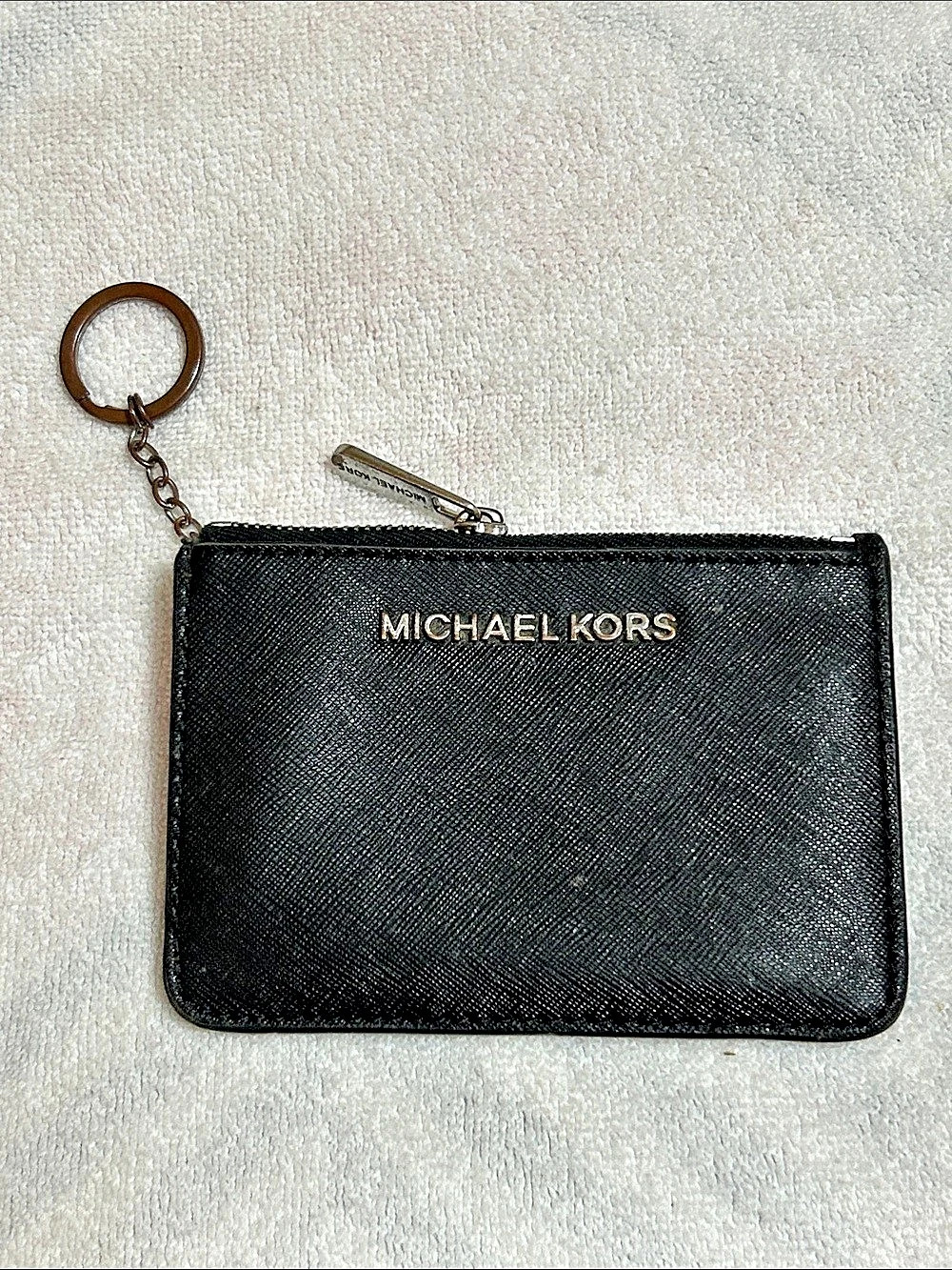 Michael Kors Jet Set Travel Small Top Zip Coin Pouch Black